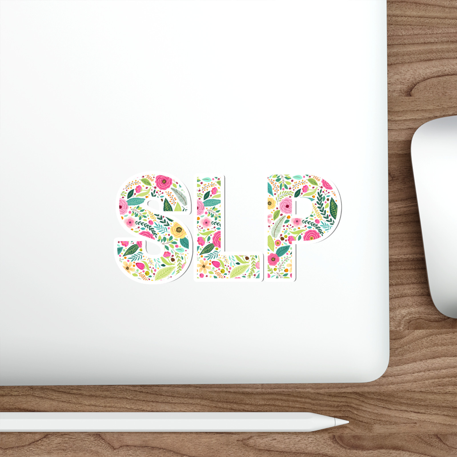Floral SLP Sticker Gift SLP, Cute Speech Path Sticker Gift, Die-Cut Vinyl SLP