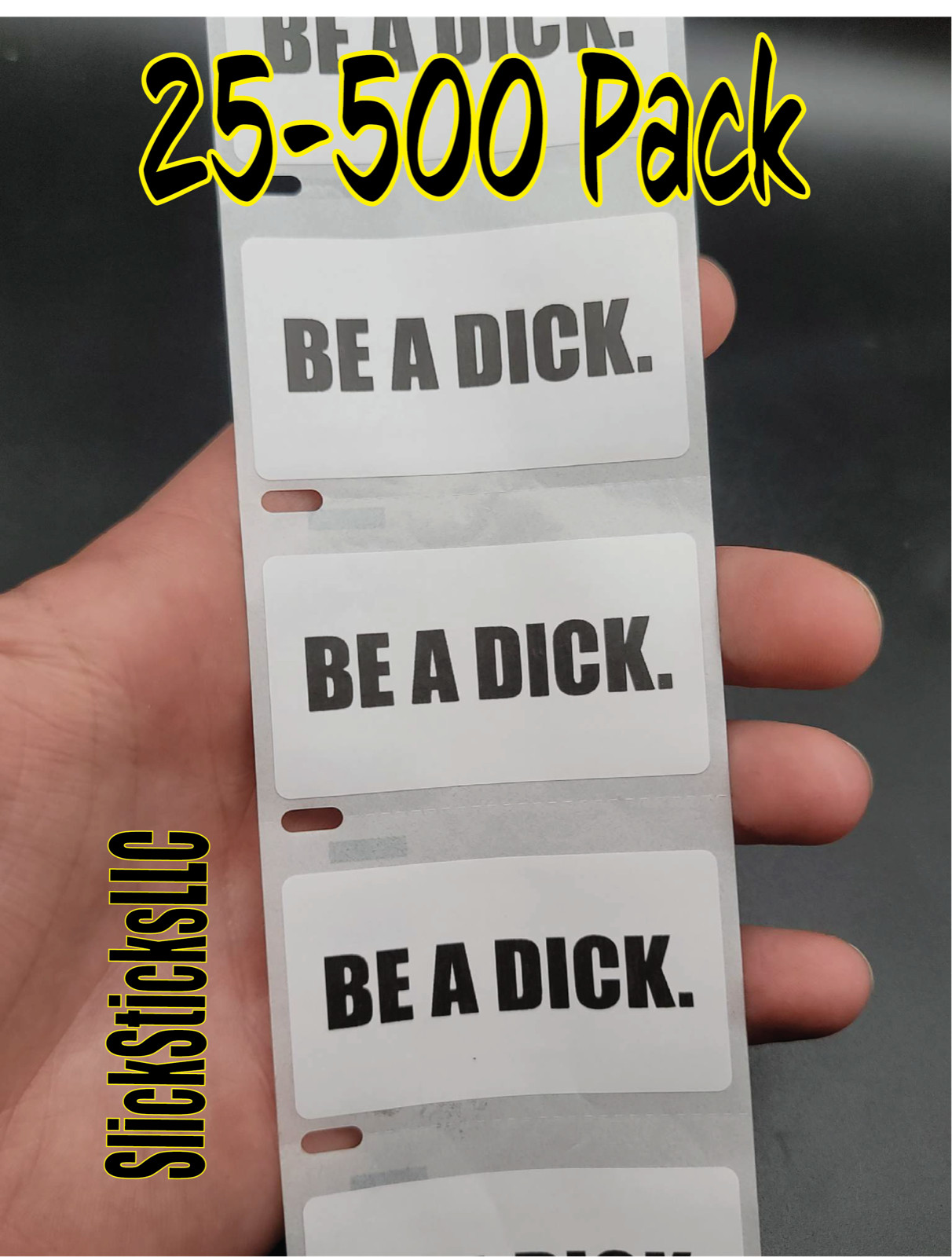 "BE A DICK" Stickers 25-500PCS sticker bulk lot label decals richard guess prank