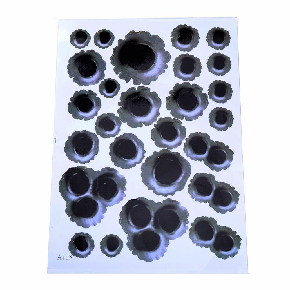 3D Car Rust Sticker Hide The Rust Bullet Hole Design Decal Realistic Scratch