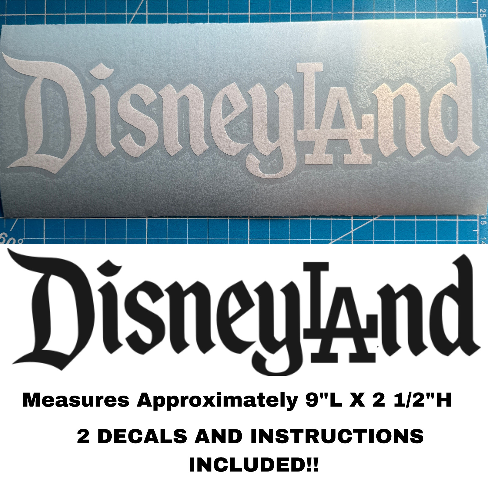 DISNEYLAND LA LOS ANGELES DODGERS 2 Pack Vinyl Decals- Mickey Mouse Disney L@@K!