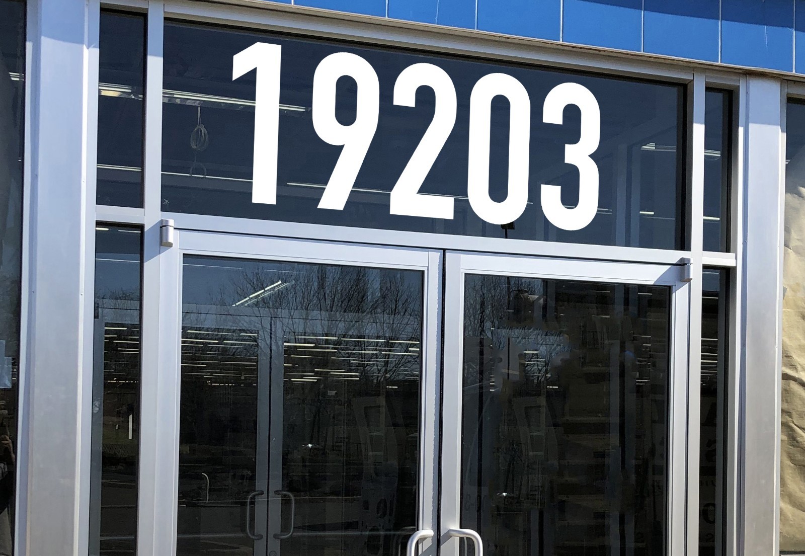 Large Storefront Address Numbers Vinyl Decal Window DIN 1451 Font
