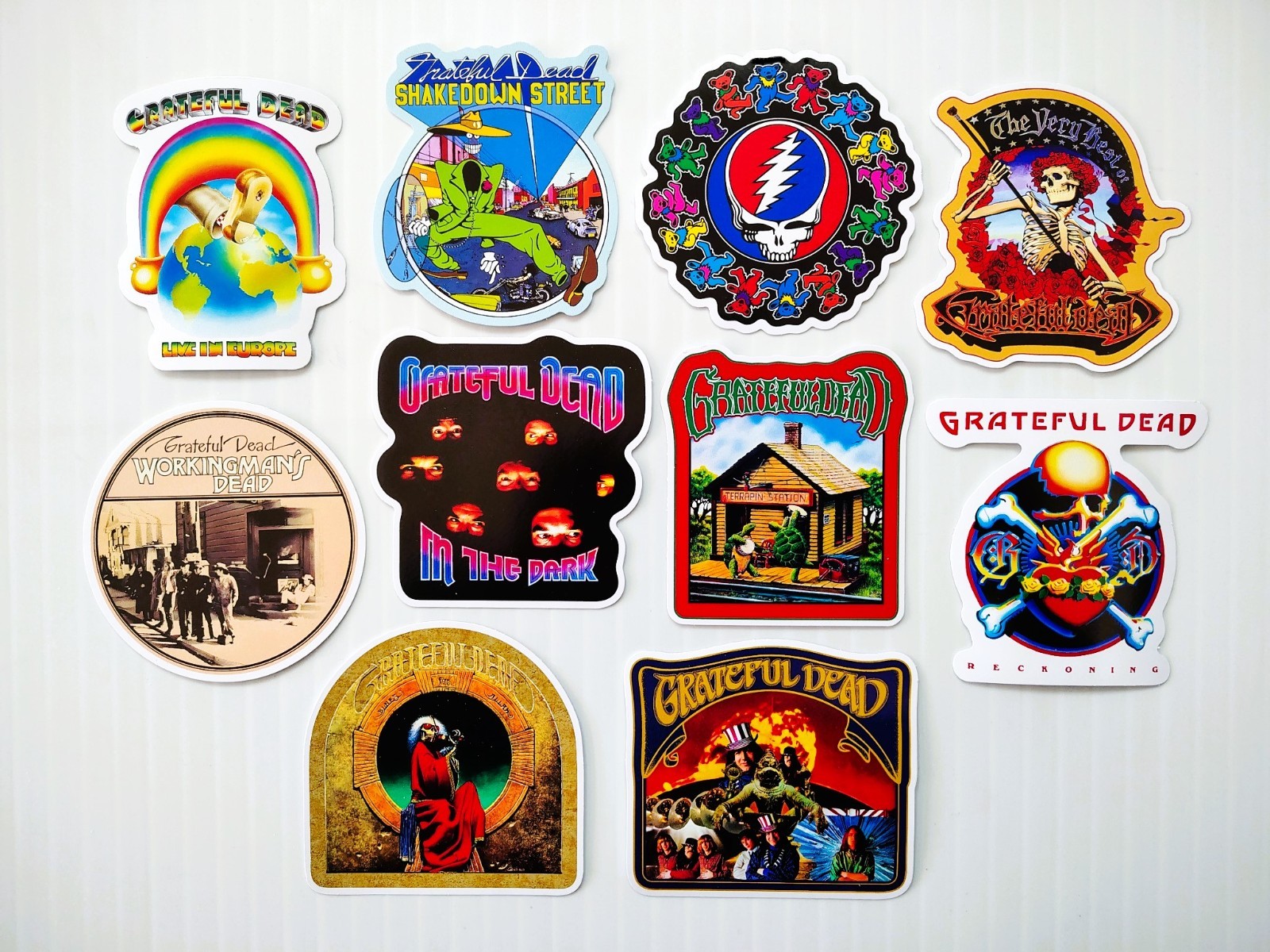 Grateful Dead Sticker Pack 1 (10) Hippie Psychedelic Rock Casey Jones Truckin