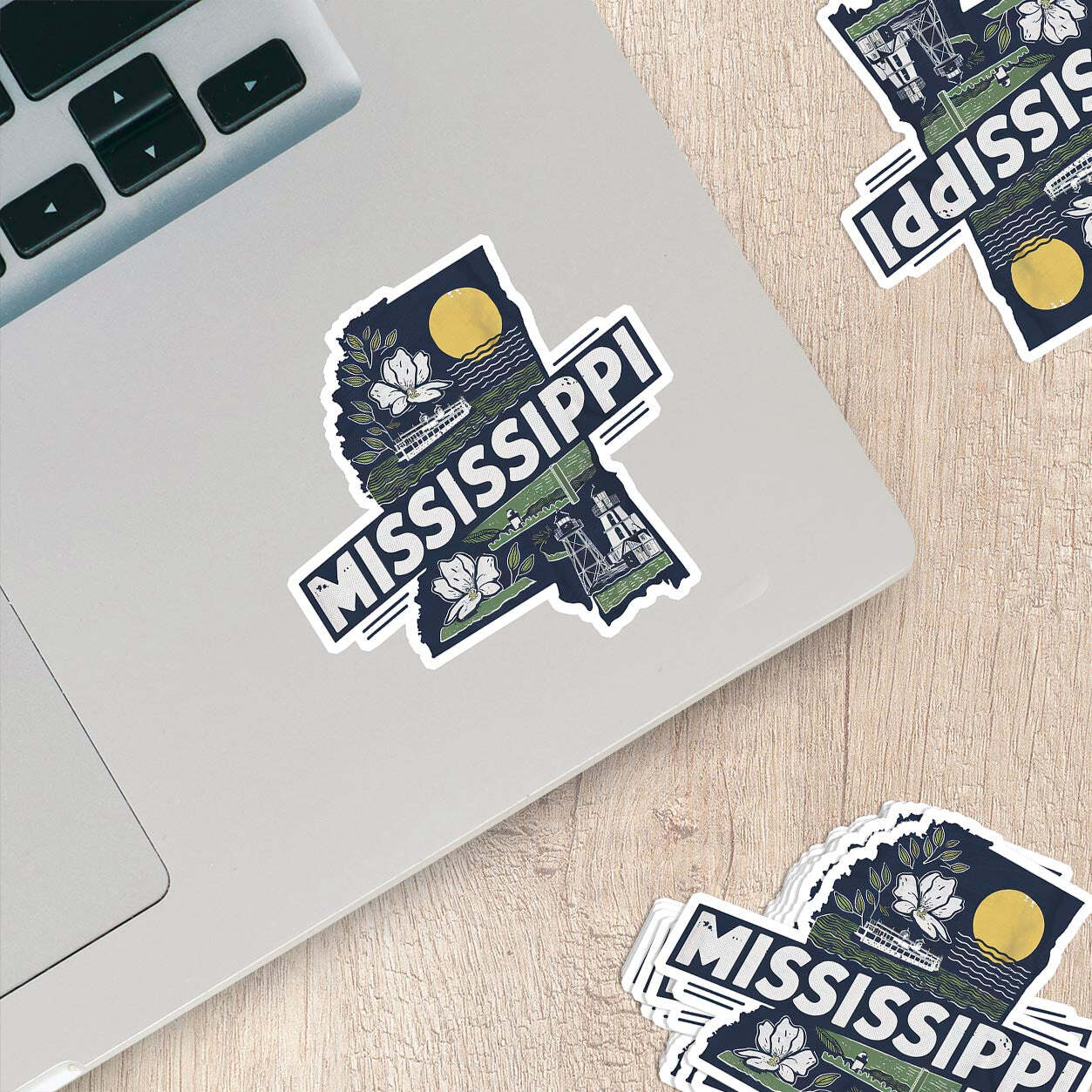 Retro Vinyl State Sticker – Mississippi
