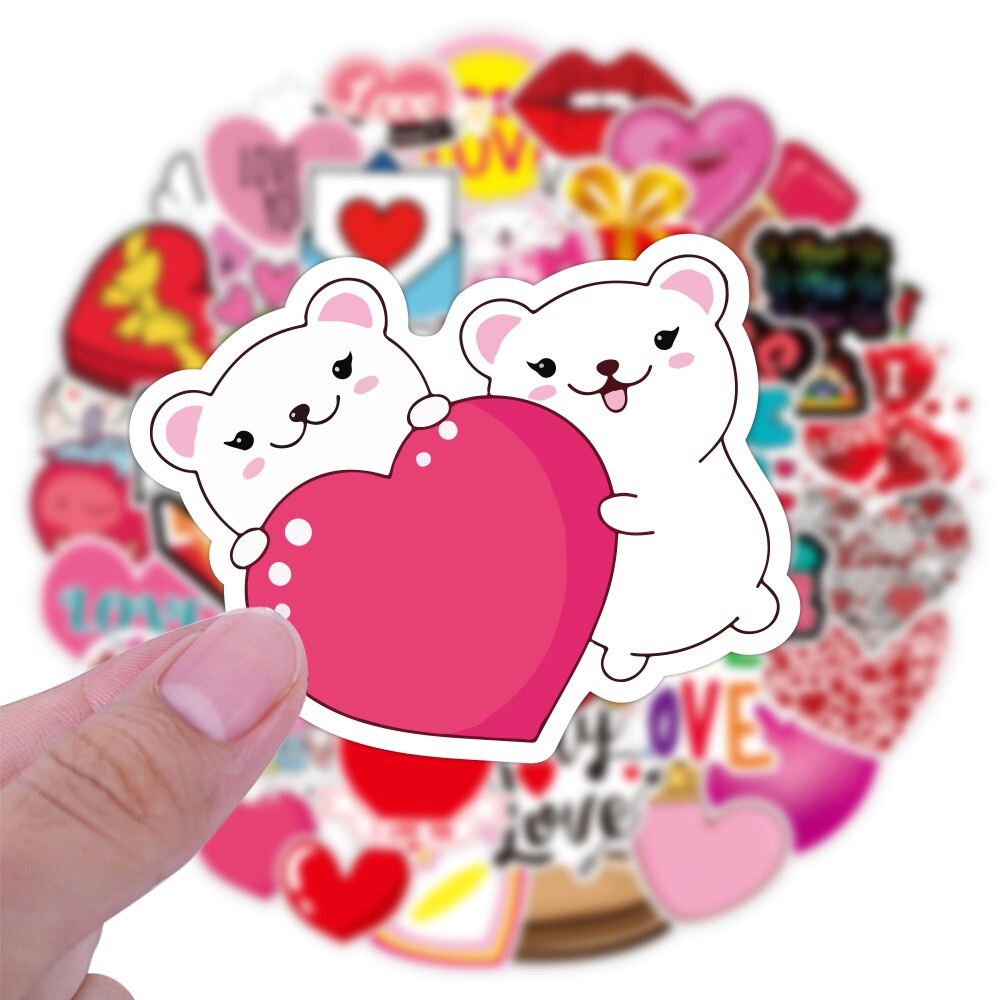 20 Random Hearts and Love Stickers Romance Decals Laptop Hydro Free Shipping!