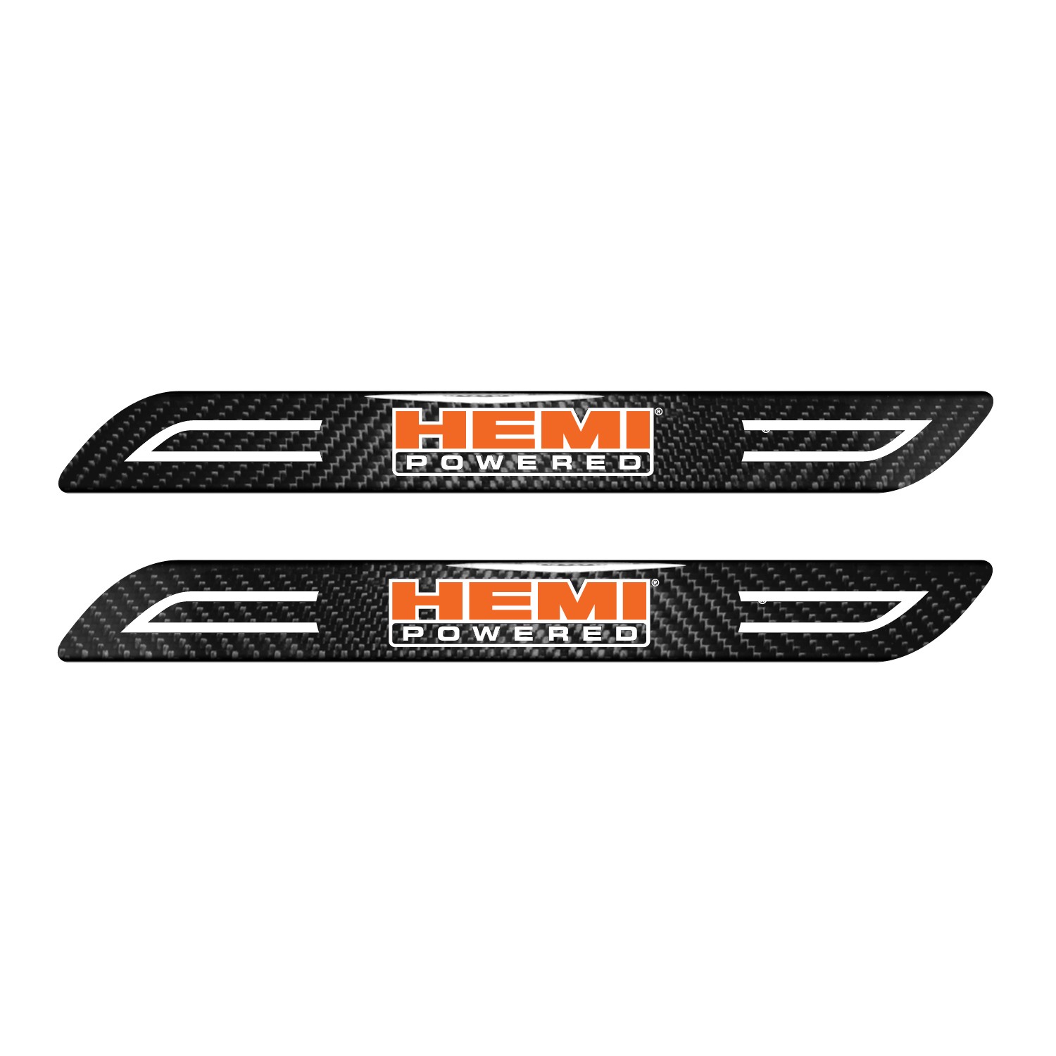 HEMI Powered Blade Style Carbon Fiber Car Protector Decals