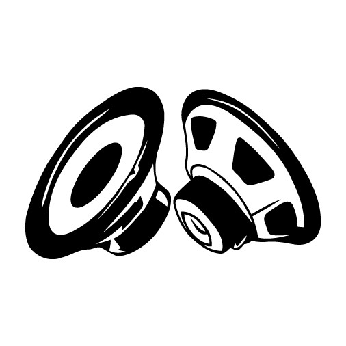 Double Speaker Die Cut Vinyl Decal Made in USA