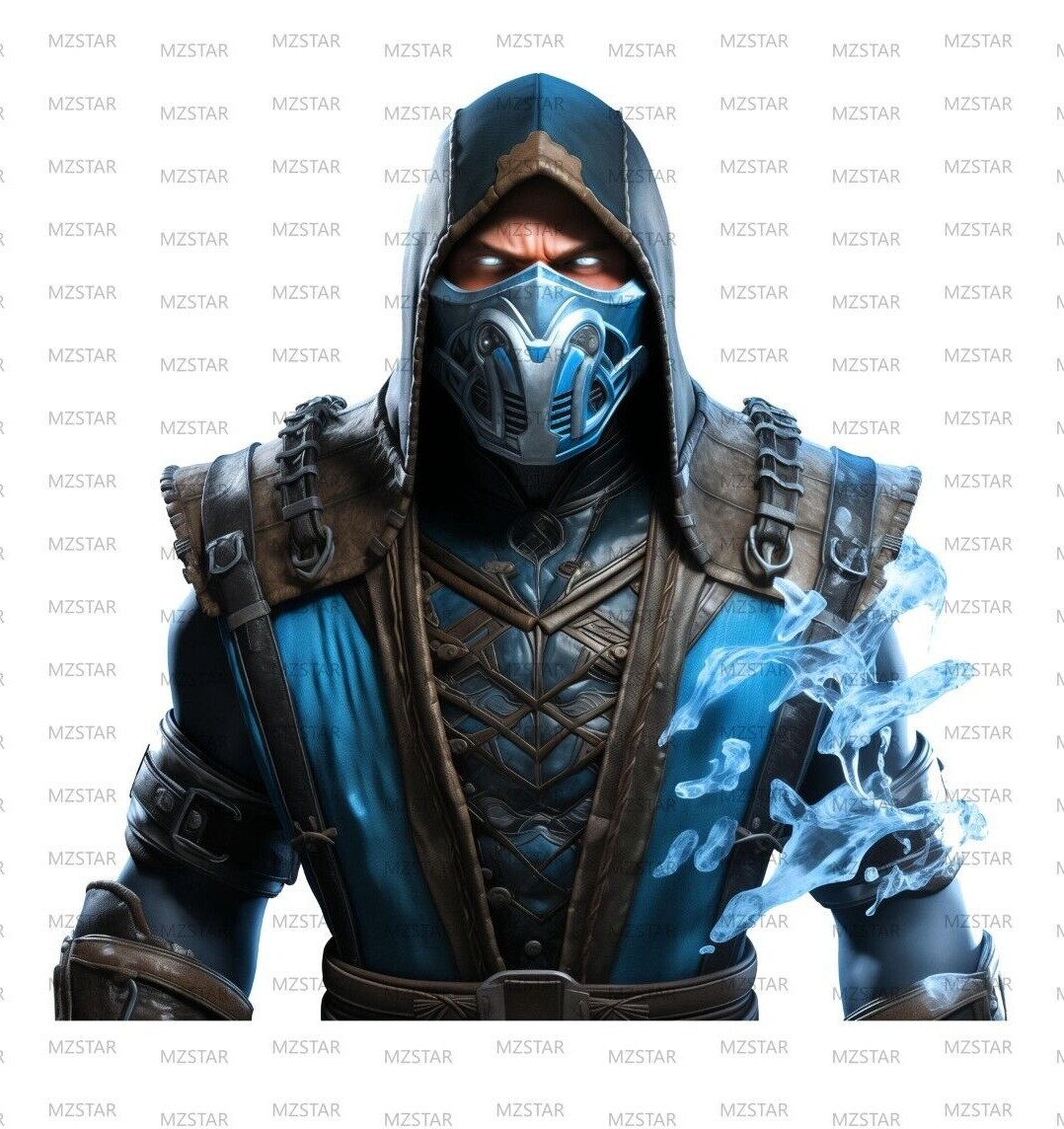 Mortal Kombat Sub Zero waterproofing glossy sticker decal G
