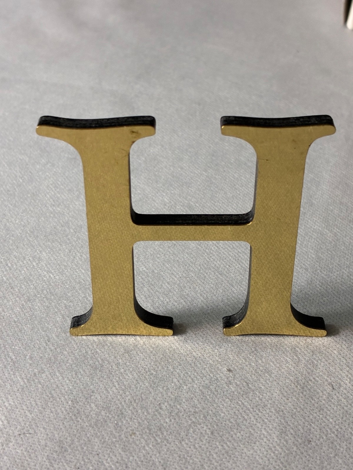 ACRYLIC GOLD FINESHED LETTER ( H ) TALL 3" INCHES