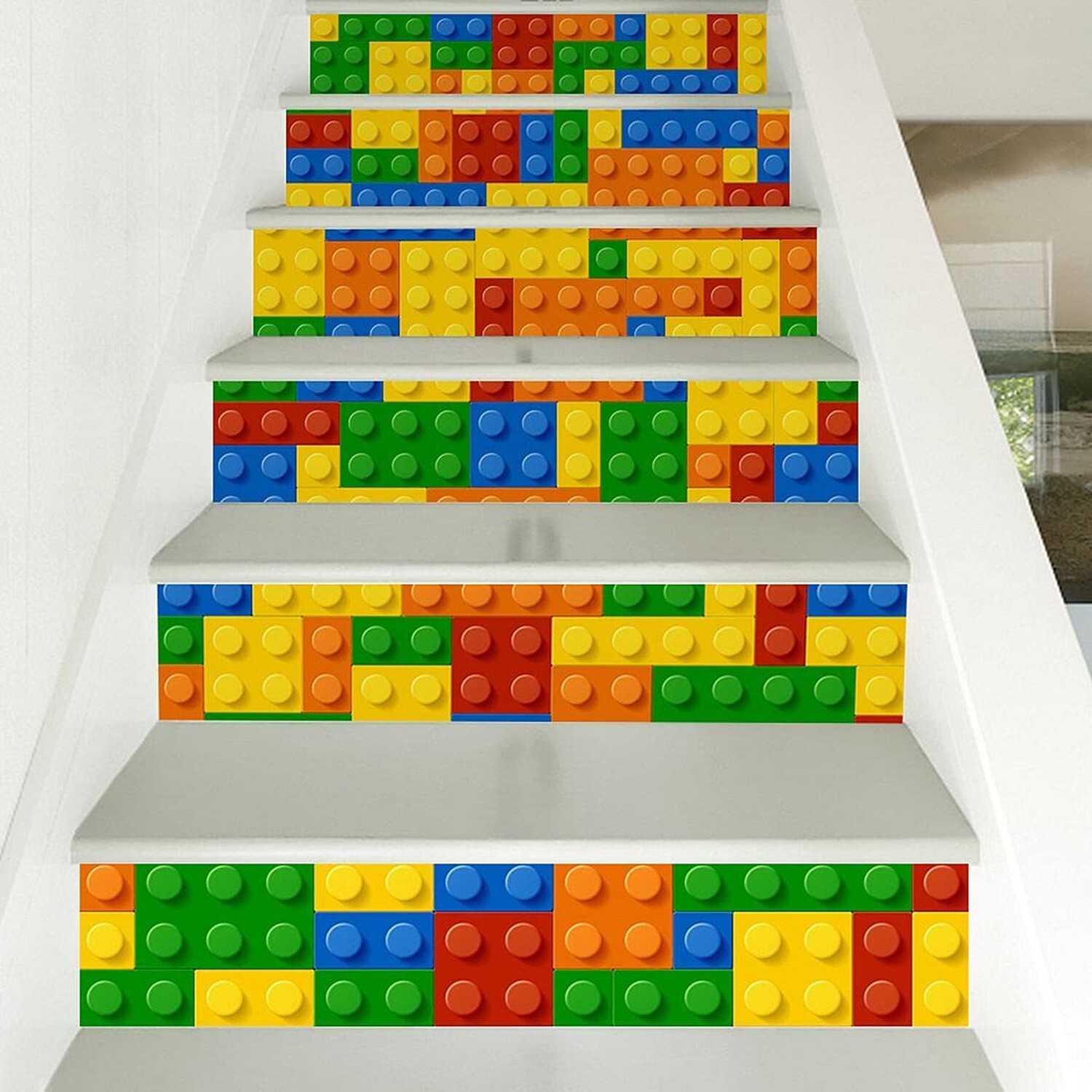 3D 6PCS Stair Sticker Fashion Home Self-Adhesive Wall Decal Waterproof Stairc…