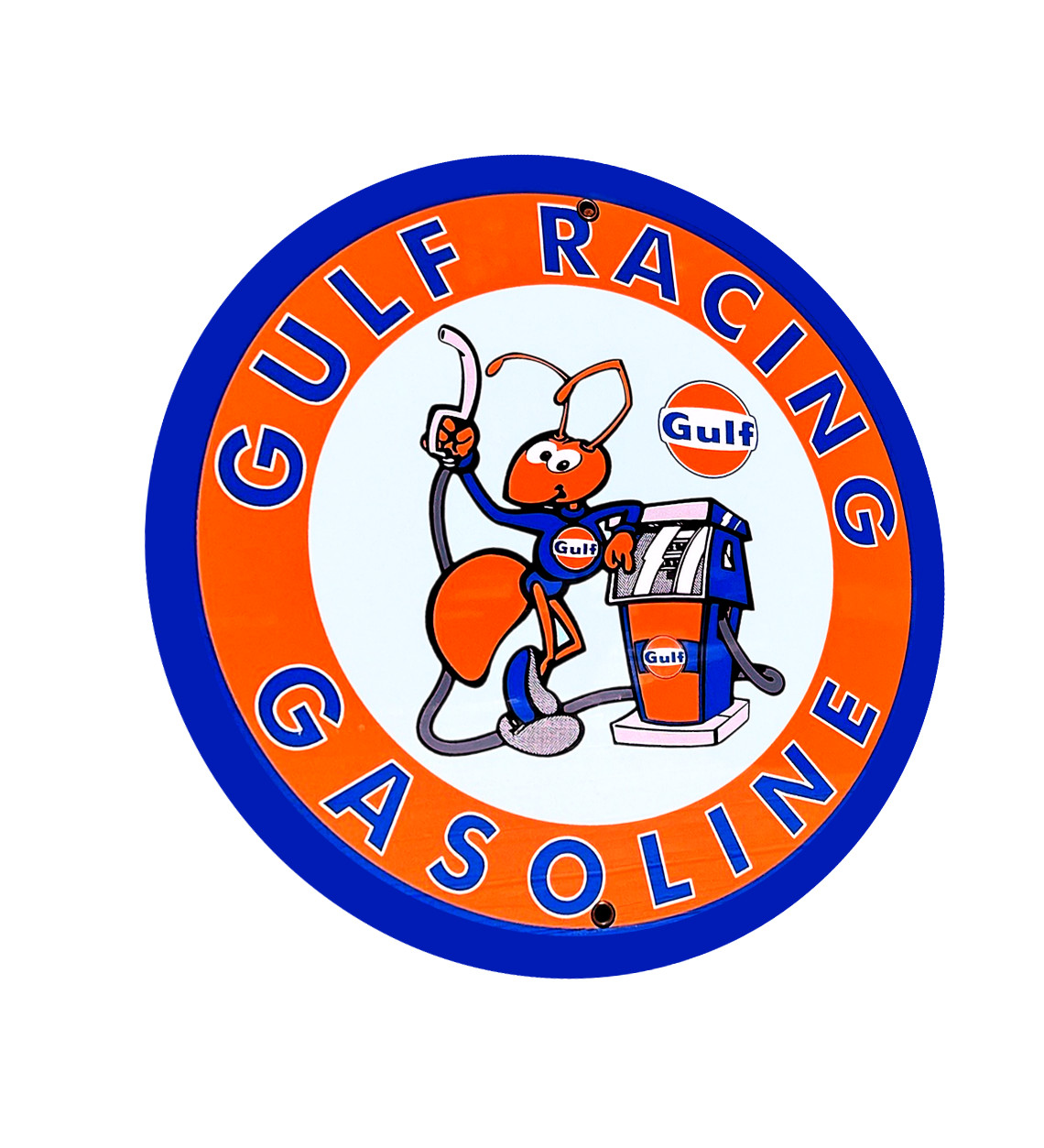 Gulf Oil Sign Decal Sticker -.Gulf Oil 50's, 60's Vintage Replica Gulf Girl