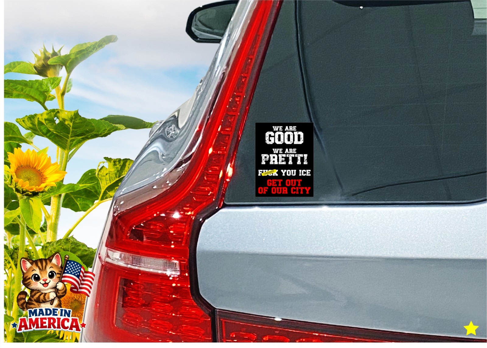 F*** ICE We Are Good Pretti Decal Sticker Support Protest Anti MAGA Trump CIty
