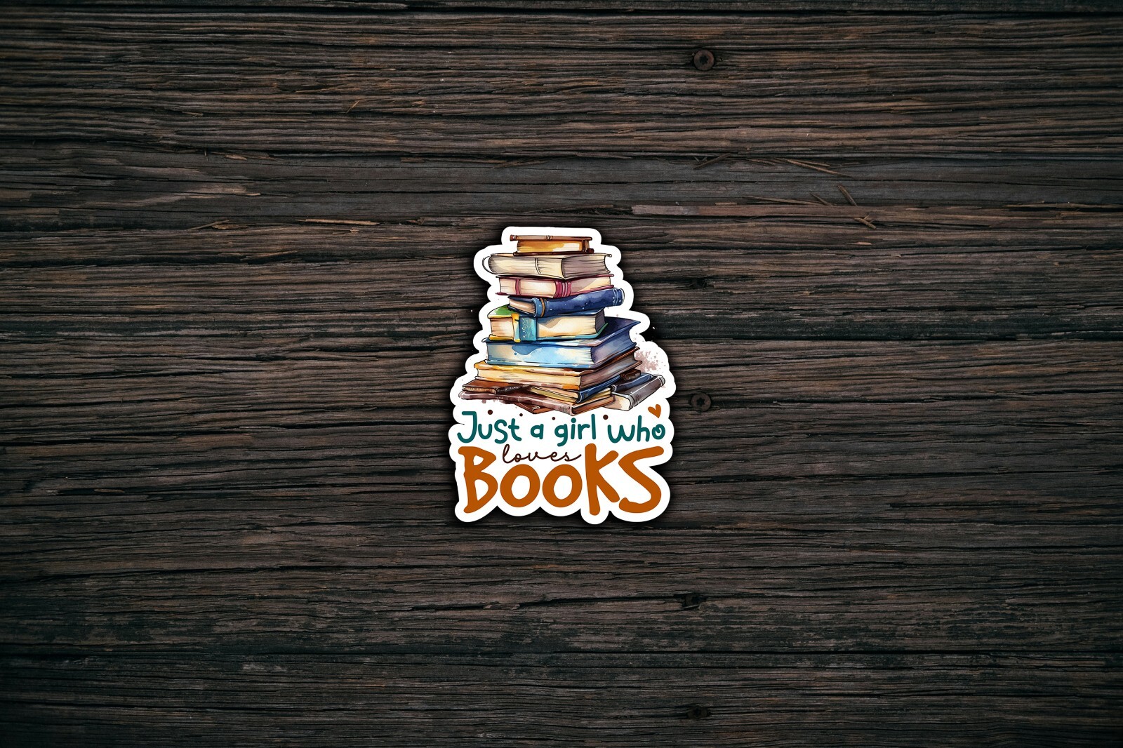 Just A Girl Who Loves Books Sticker I Cute | Waterproof | Laptop | Water Bottle