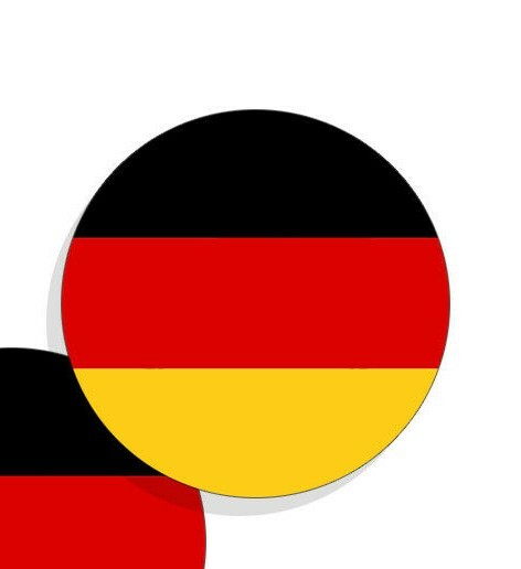 Germany Flag Stickers Flag Decals Vinyl Stickers Round Indoor Outdoor 4pack