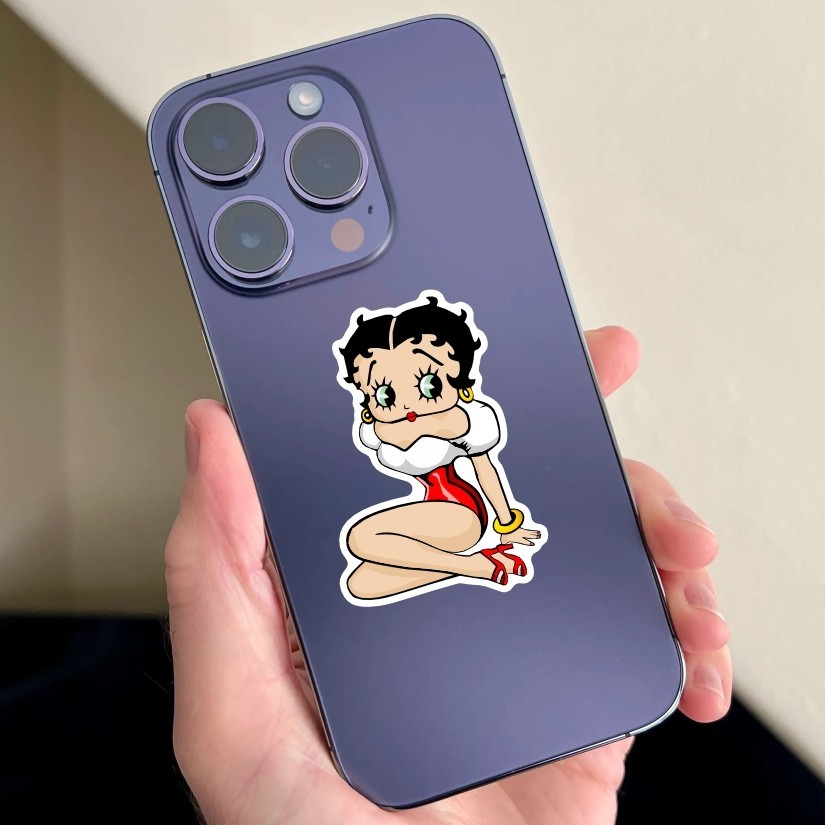 Betty Boop Sitting, Sticker, Peel N' Stick, Different Sizes