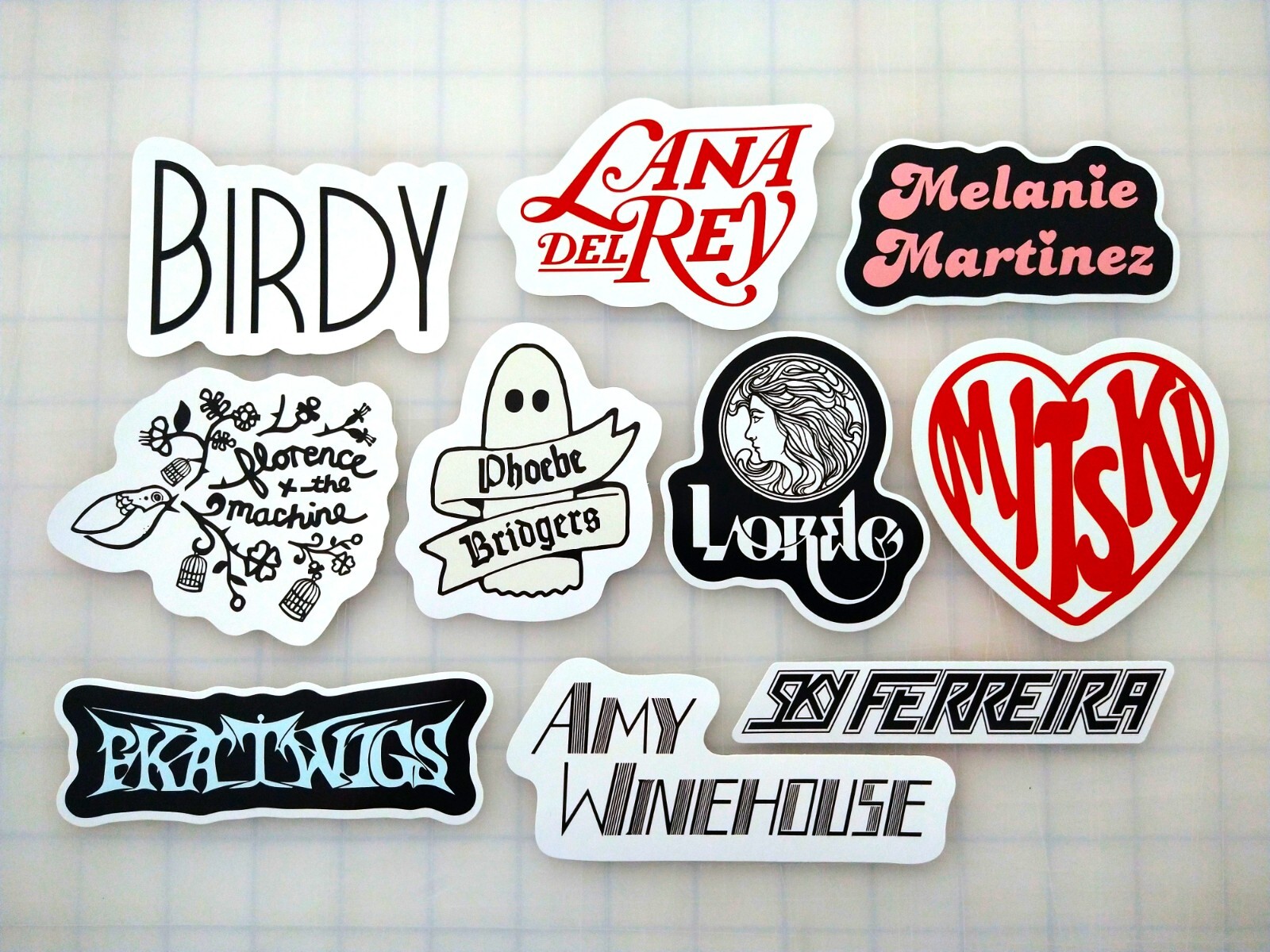 Women Of Indie Vinyl Sticker Lot (10 Pack) SET 1 dream pop indie band folk punk