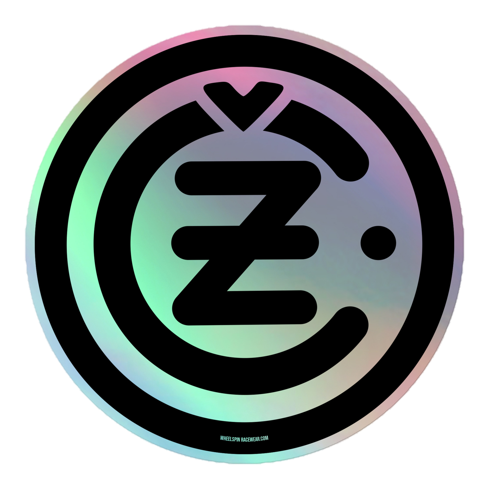 CZ Round BLK Logo Holographic Moto Stickers vintage mx motocross