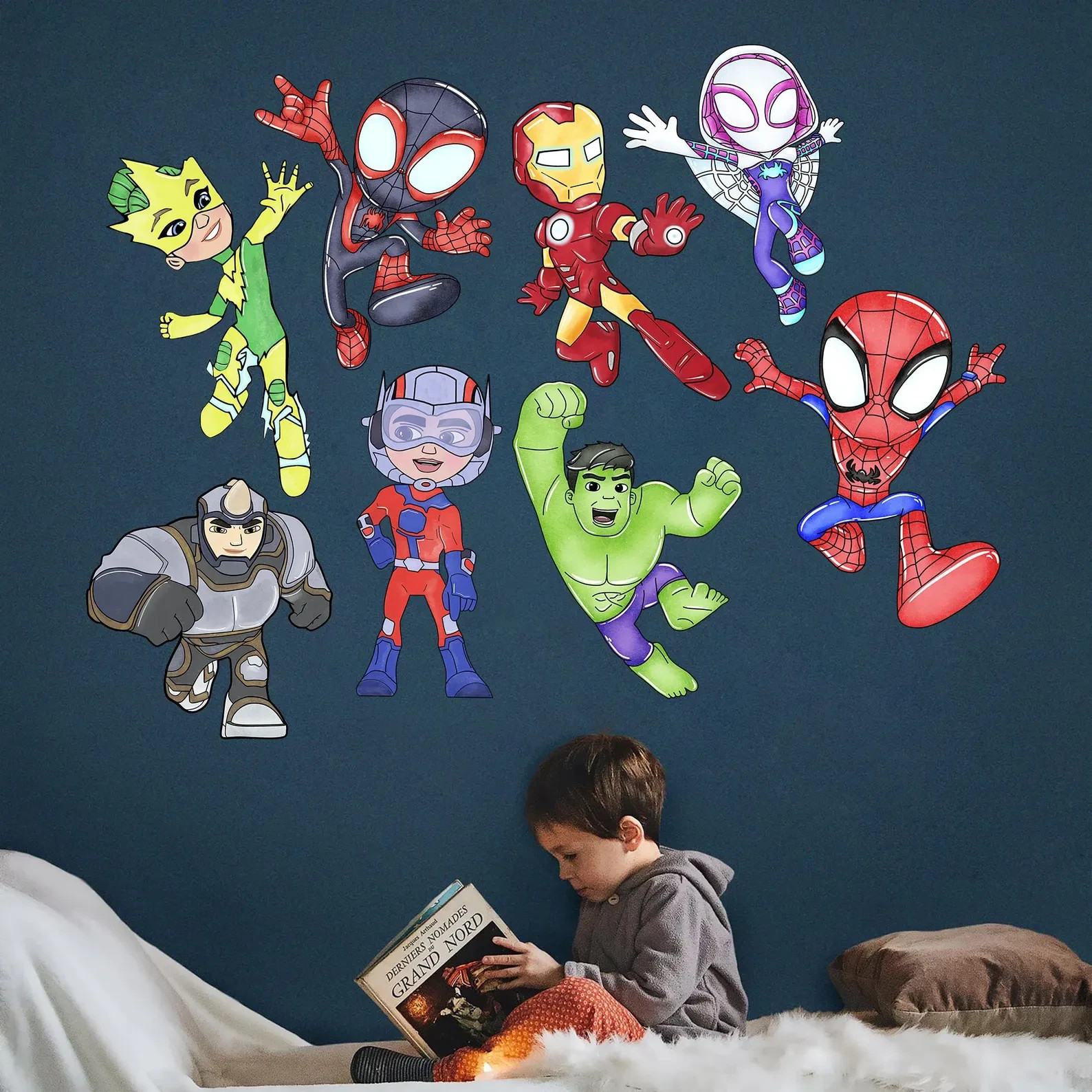 Spidey and his Amazing Friends Hulk Spiderman Thor Panther Wall Decal