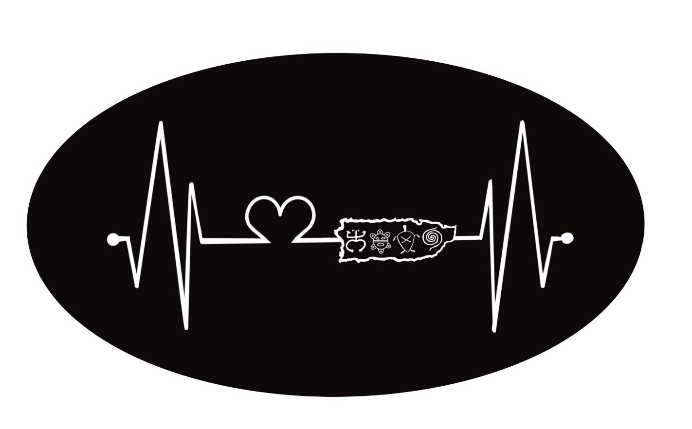 Puerto Rico Love (Bumper Sticker/Car Decal) 5.5×2.5 in.