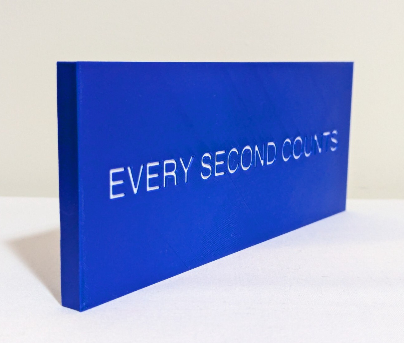"EVERY SECOND COUNTS" DARK BLUE Plaque The Bear Inspired TV Show Kitchen Sign