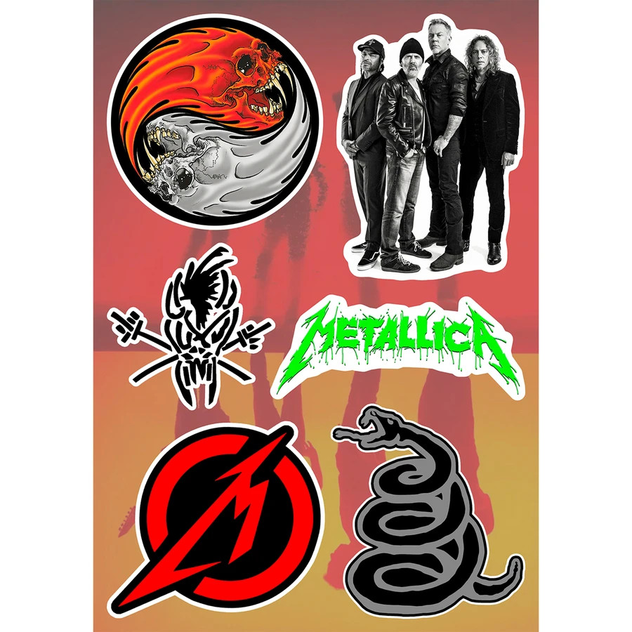 Metallica Sticker Pack Master of Puppets Kill Em All And Justice For All Reload