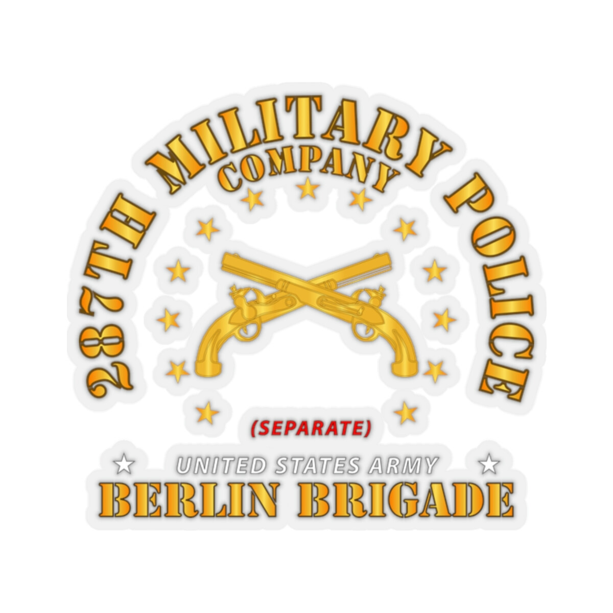 Kiss-Cut Stickers – Army – 287th Military Police Company – Berlin Bde wo DS