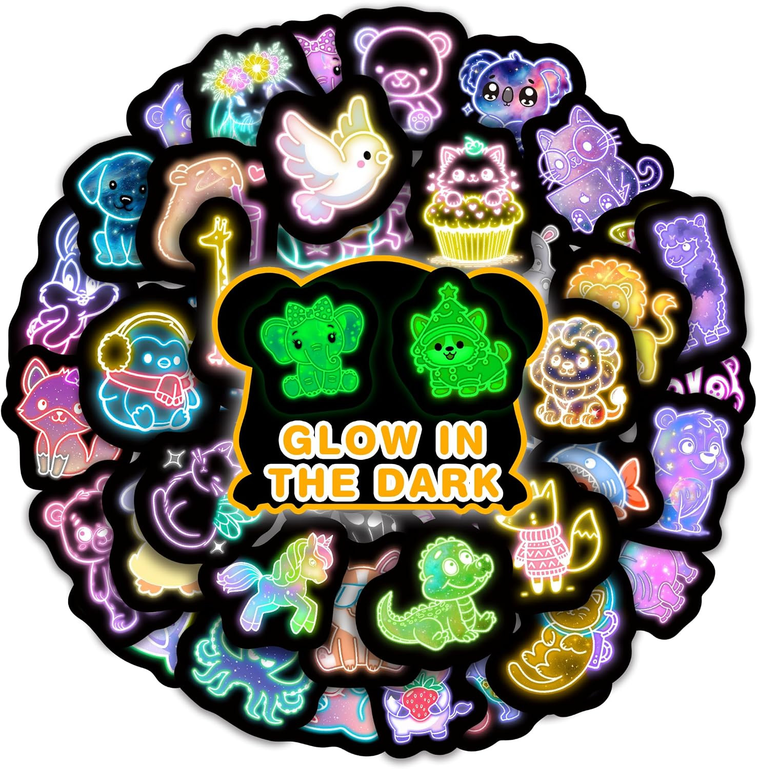 70 Pcs Neon Game Kids Stickers, Gamer Gamepad Vinyl Sticker for Water Bottle, Wa