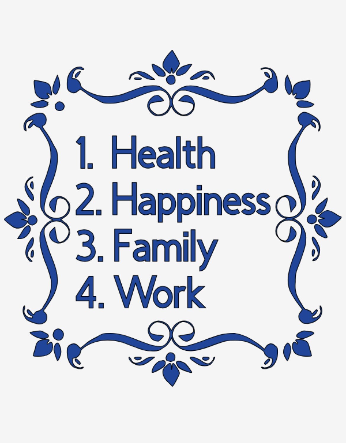 List Of What’s Important, Inspirational Wall Decal Sticker 7×7” Removable Vinyl