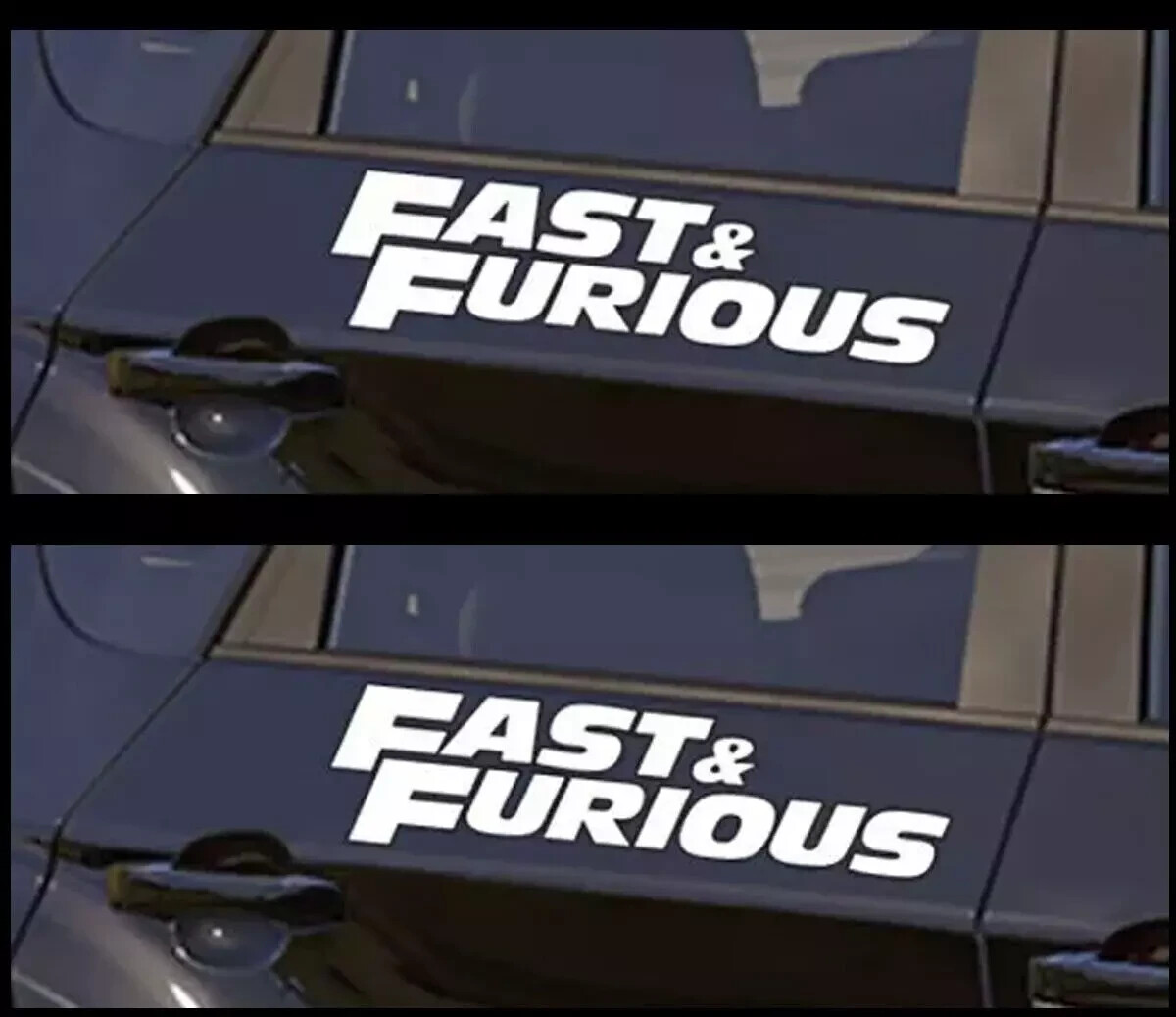Fast & Furious 4 PACK 7" White Vinyl decals Paul Walker Car Windows Door Bumper