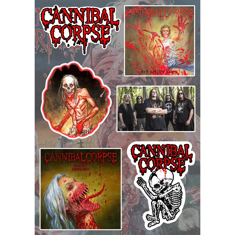 Cannibal Corpse Sticker Pack Butchered At Birth Tomb of the Mutilated Vile