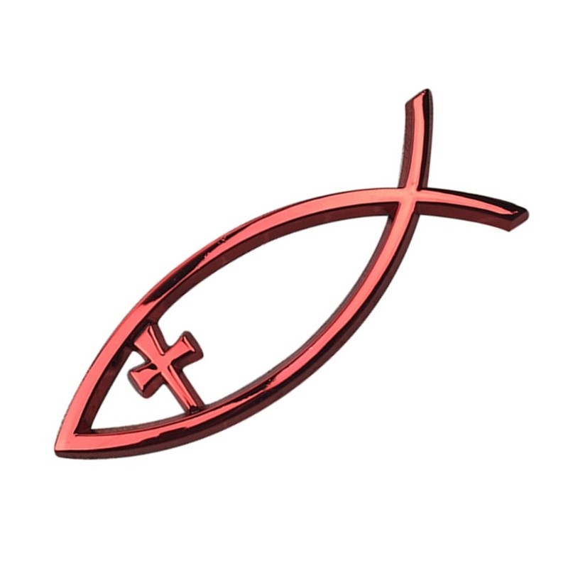 Upgrades Faith Based Car Stickers Ichthys Fish Badge for Window & Person Item