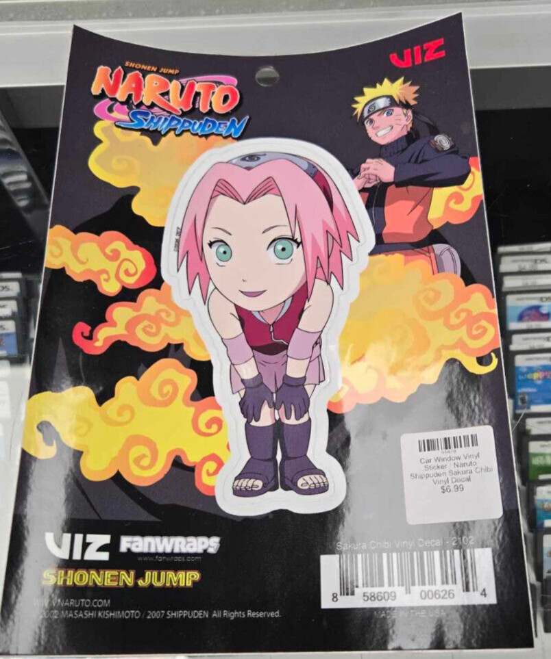 Naruto Shippuden Sakura Chibi Vinyl Car Decal Viz Fanwraps Sticker