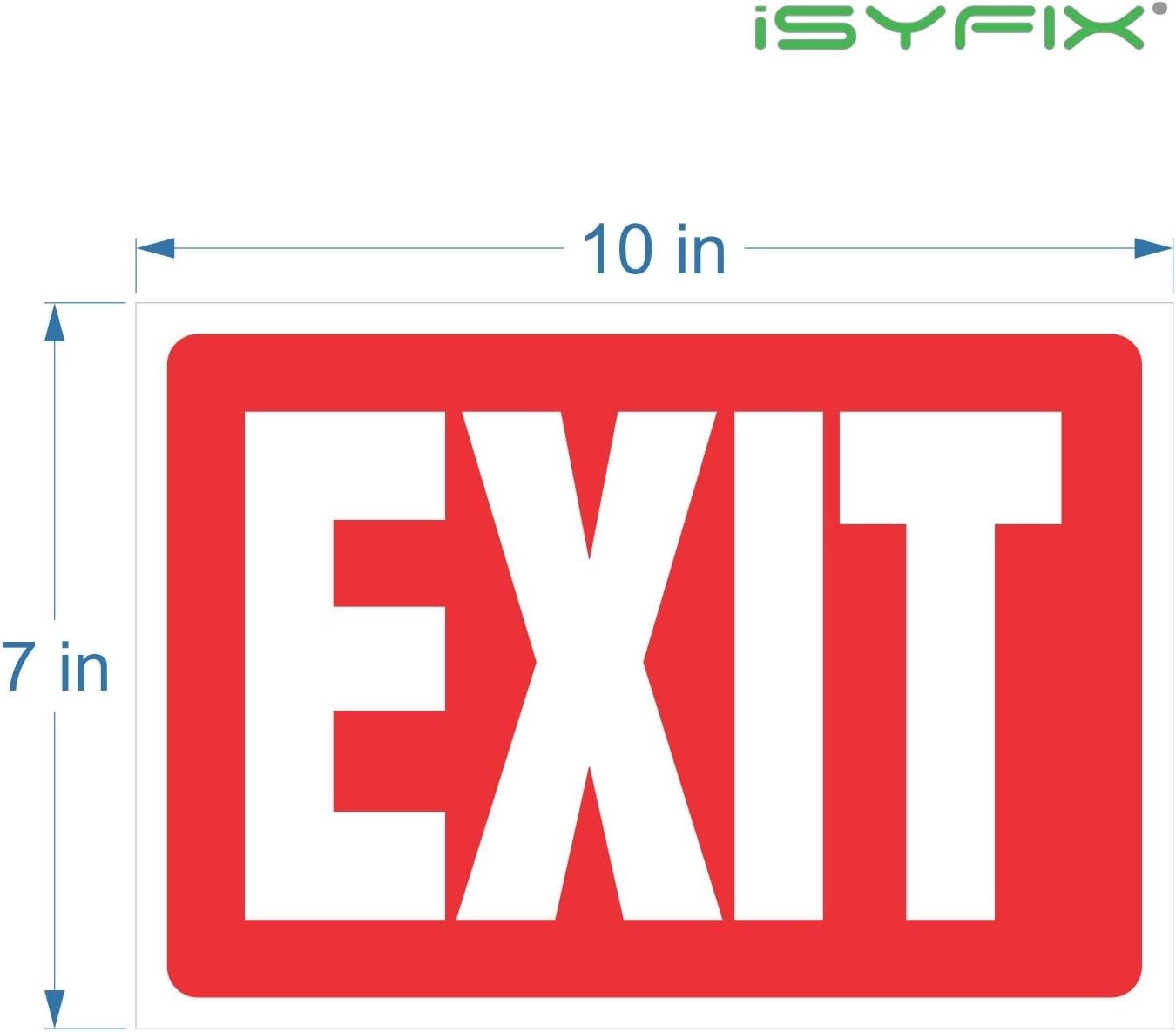 Exit Signs Stickers – 2 Pack 10×7 Inch – Self-Adhesive Vinyl, Laminated for …