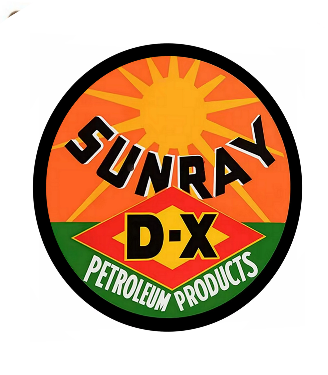 DX Oil Sign Decal Sticker -.Gulf Oil 50's, 60's Vintage Replica Gulf Girl