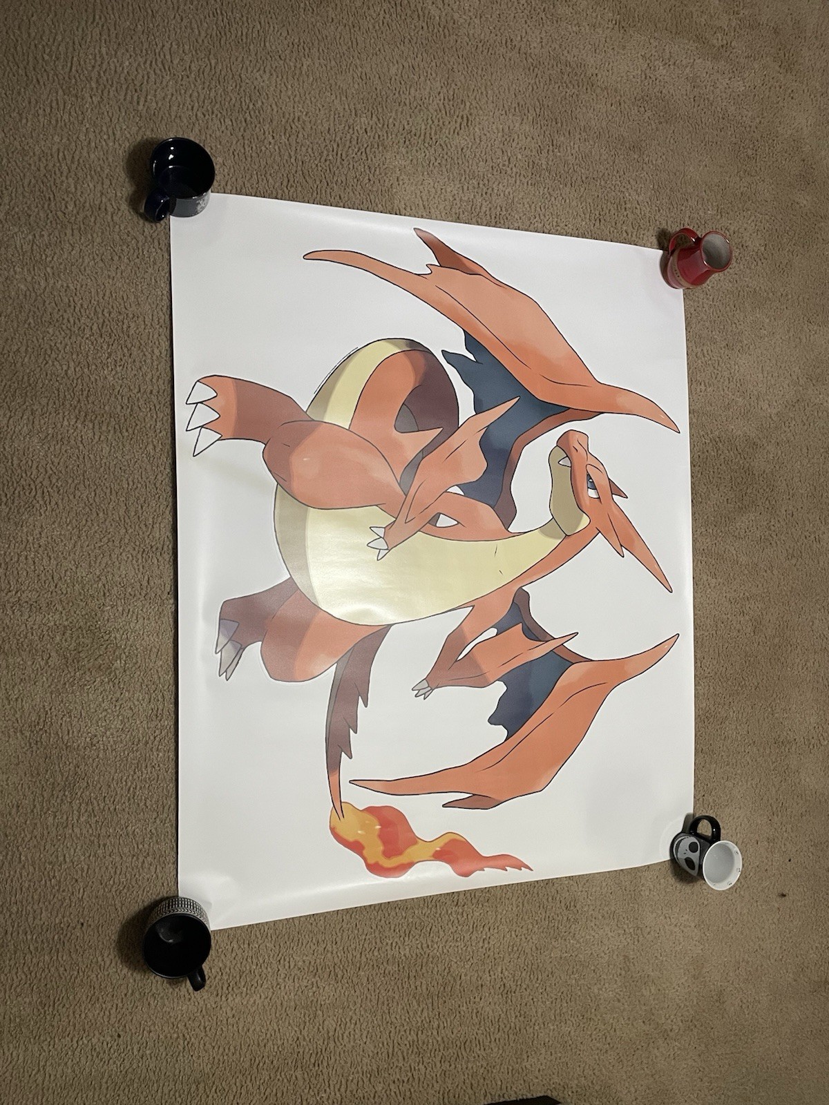 Pokémon TCG Mega Charizard Y Marketing Kit Vinyl Decal Mega Evolution 41" X 49"