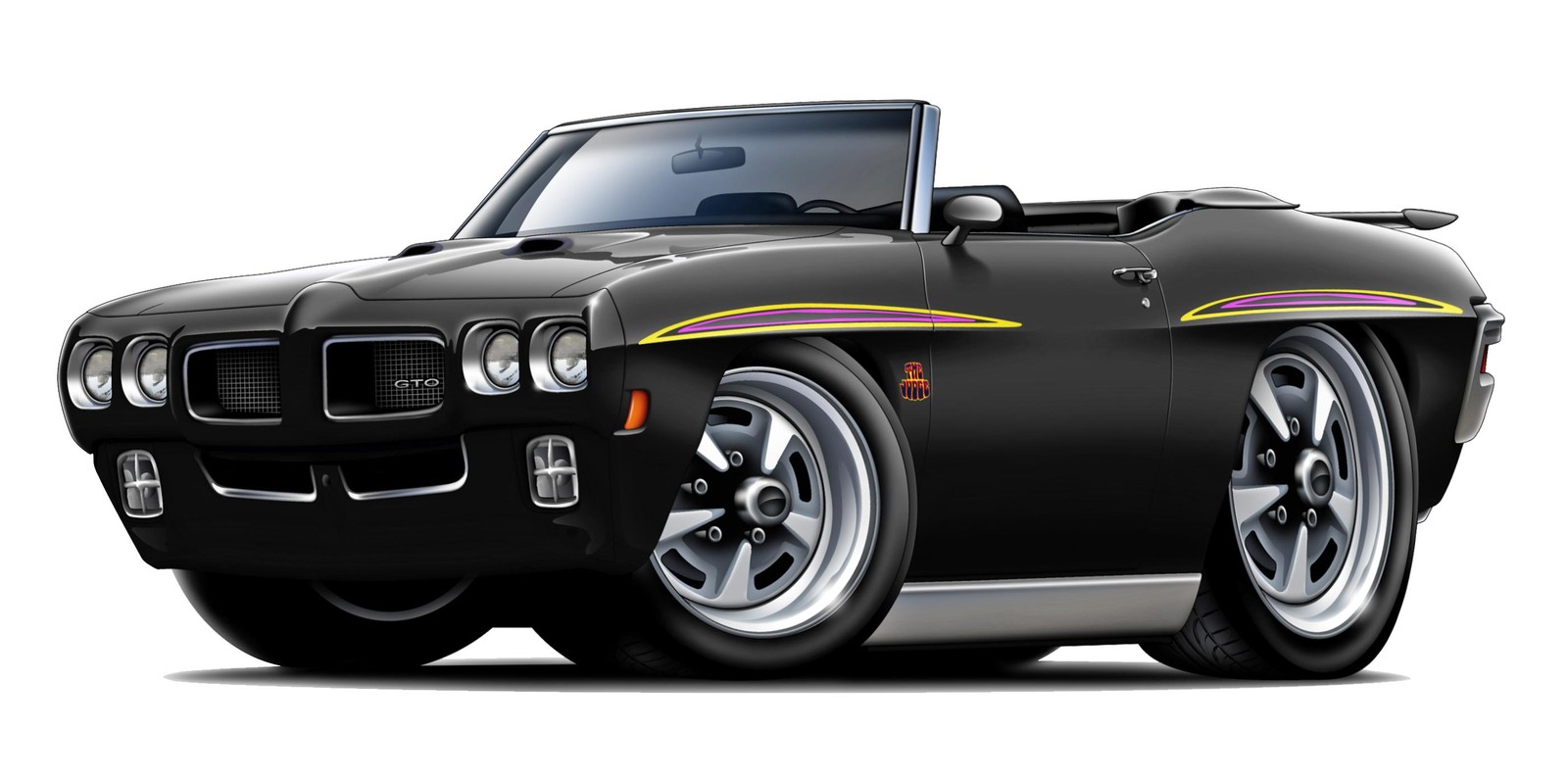 1970 Pontiac GTO Judge Wall Graphic Removable Vinyl Decal Home Decor Mens Room