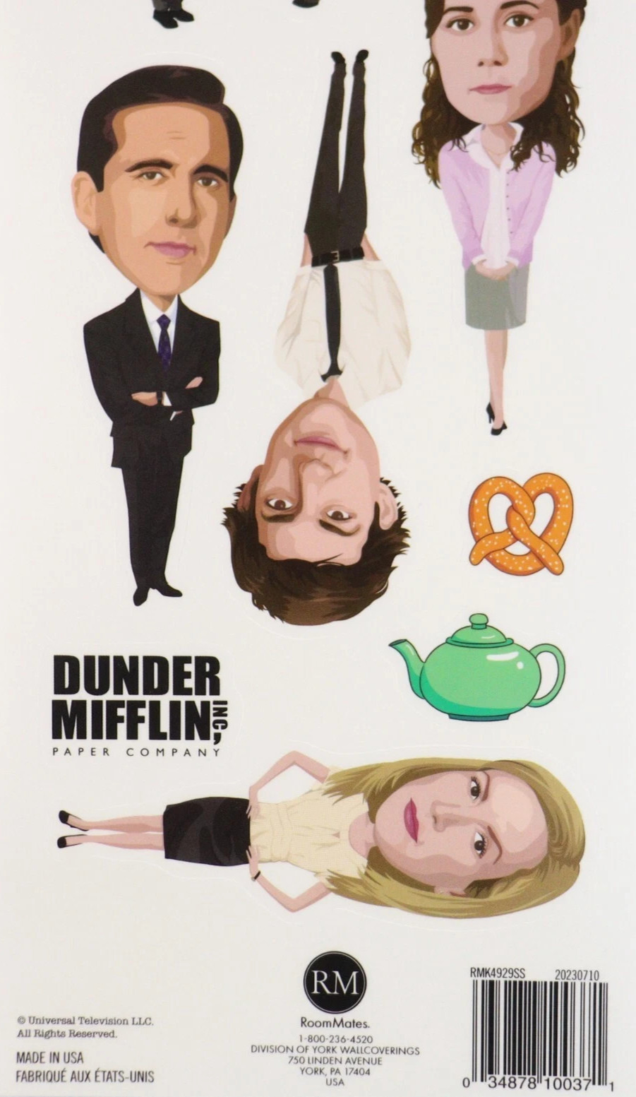 The Office Michael Scott Dunder Mifflin Dwight Sticker Sheet 10 Wall Decals