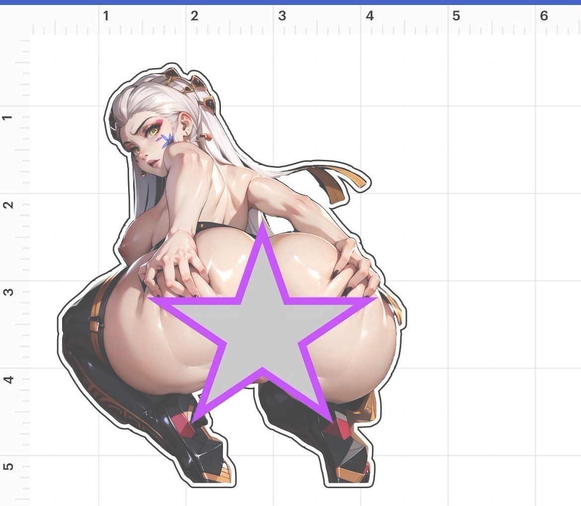 Daki demon slayer waifu lewd sticker About 4×5 inches