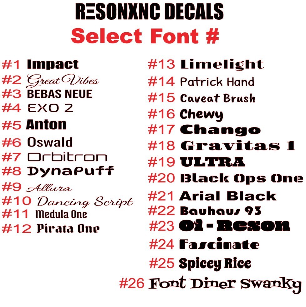 Custom Vinyl Decals