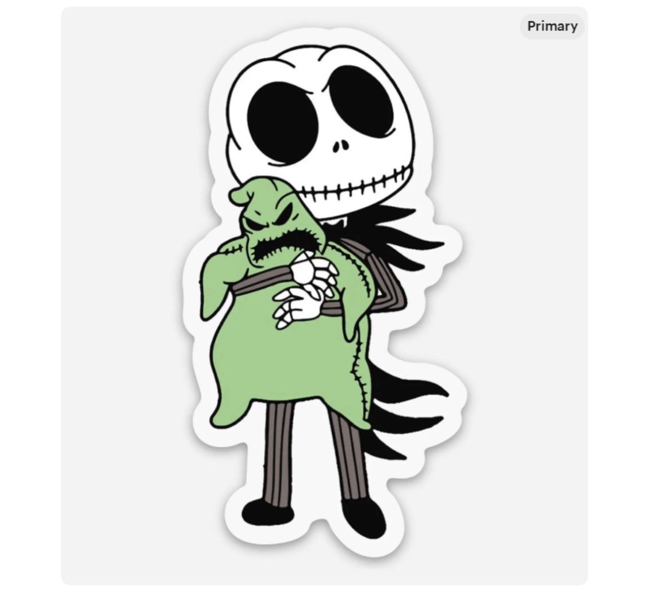 3” Jack Skeleton Nightmare Before Christmas Sticker Matte Finish Vinyl Decal