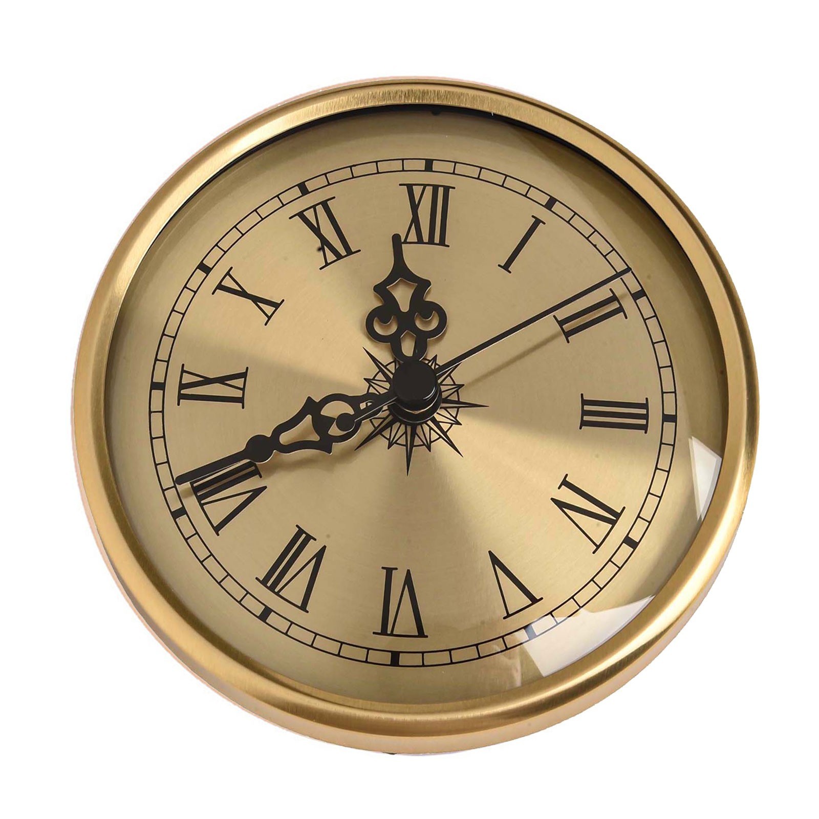 Roman Numeral Replacement Part Gold 108MM Quartz Clock Insert Movement