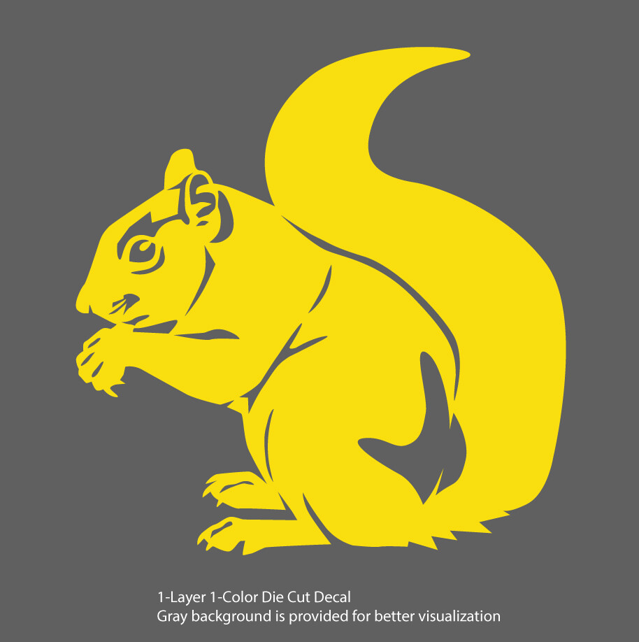 Animals – Wild Life – Tree Squirrel 2 Laptop, Car, Bumper, Door Decal Sticker