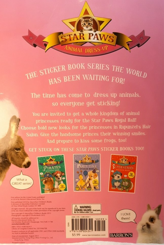 Lot of Children's Sticker Books -Princess -Dollhouse -Book of Beast- bonus page
