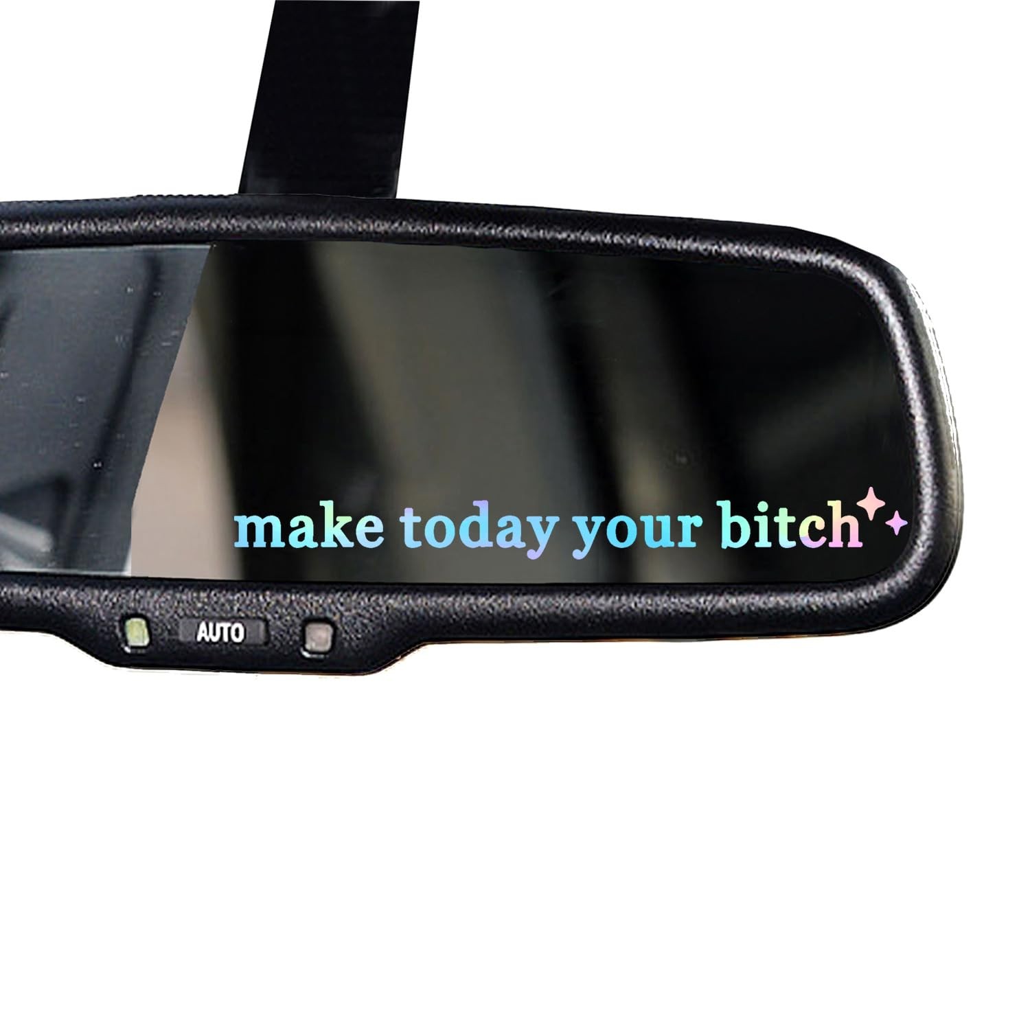 "Funny Rear View Mirror Decal Motivational Car Sticker & Gift Idea"
