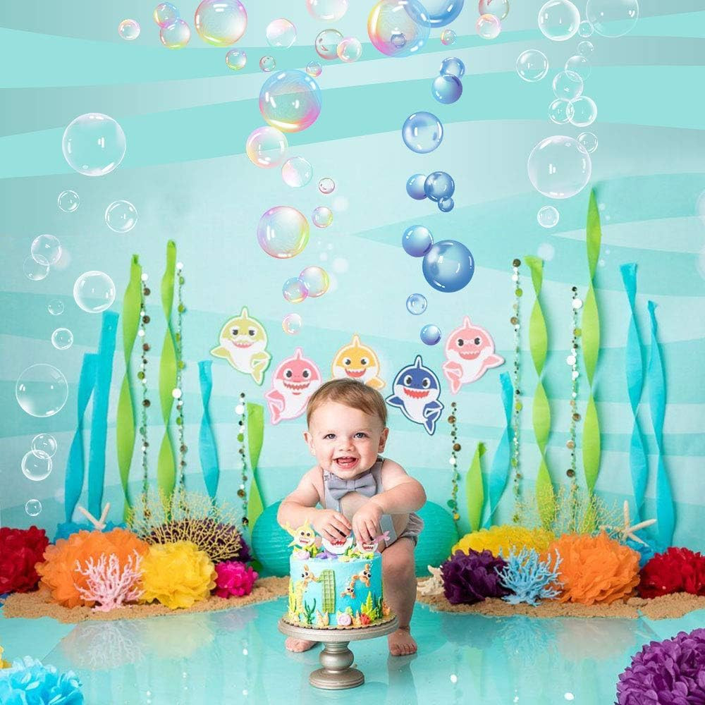 Transparent Bubble Wall Decal Sticker Cutout Kid'S under the Sea Birthday Party