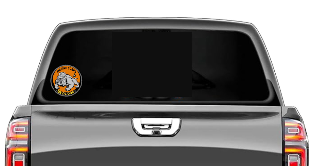 Military Marine Corps Devil Dog – 4" Handmade Vinyl Decal Vehicle Cooler Laptop