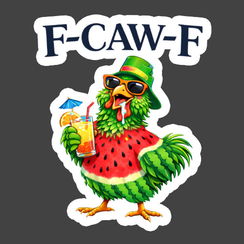Chicken Sticker Vinyl Decal Funny Watermelon Drink Sunglasses Humor