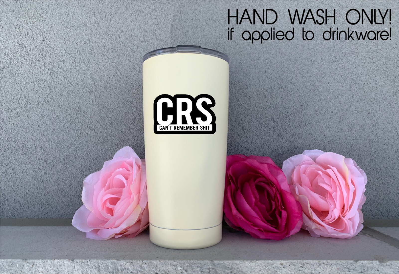 CRS Cant Remember S*** Decal Sticker Memory Old Age Fog Adulting Mom Life Forget
