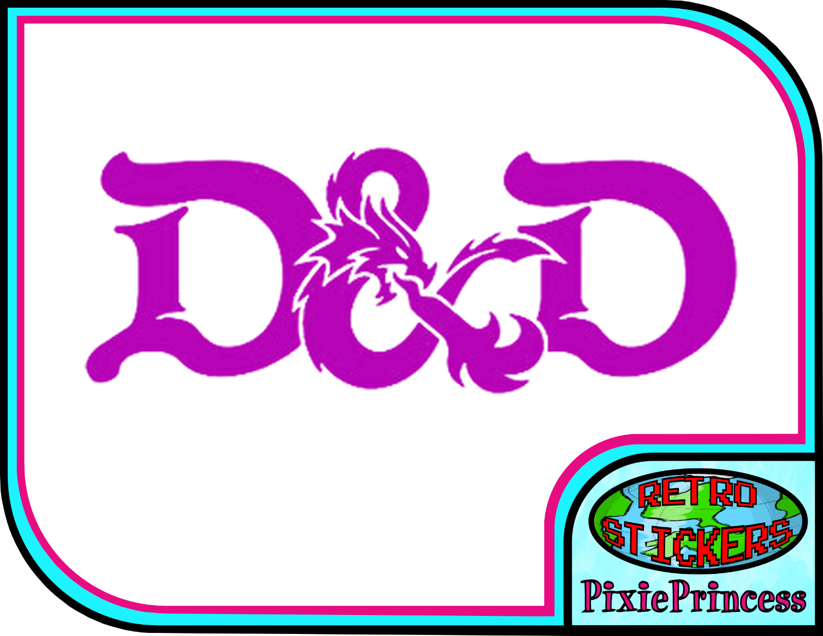 D&D Dungeon and Dragons Logo C Vinyl Sticker Board Game RPG Wall Window game