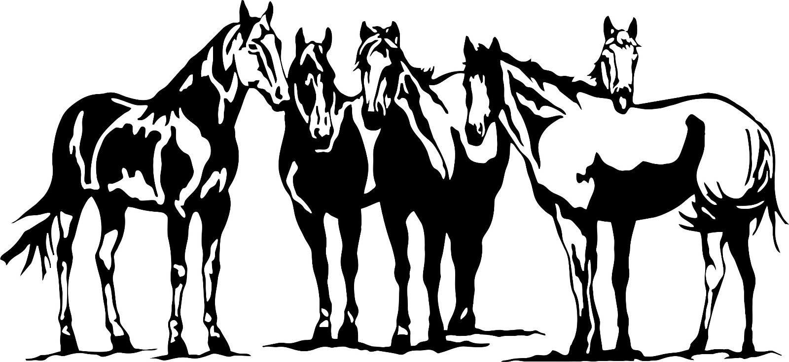 Western Cowboy Rodeo Horses Wall Art Home Decor Vinyl Decal