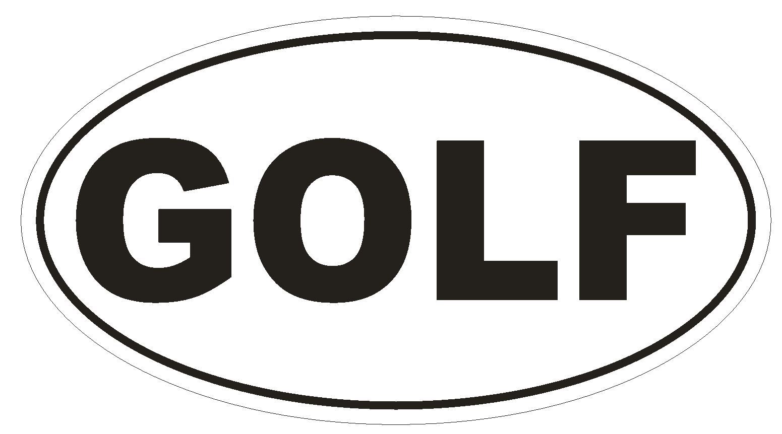 GOLF Oval Bumper Sticker or Helmet Sticker D520 Laptop Cell Phone Golfer Euro